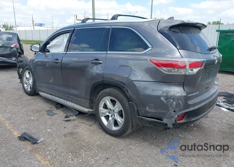 2015 Toyota Highlander Limited V6 z USA, uszkodzony, nr VIN 5TDYKRFH5FS106173